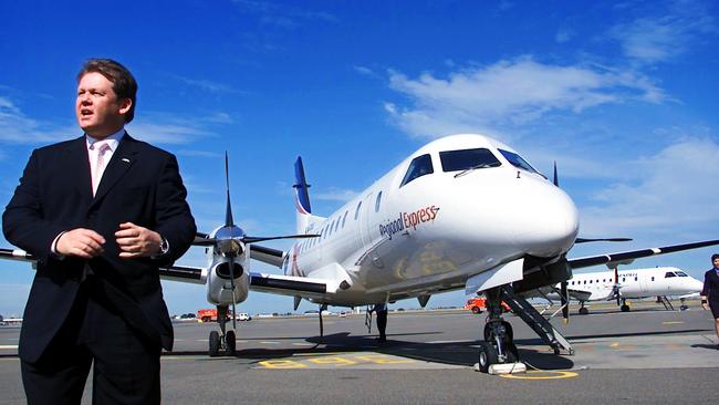 The first CEO of Regional Express Michael Jones in 2002. Picture: Marc McCormack.