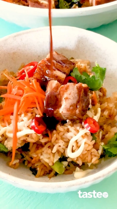 Pork belly 'banh mi' fried rice