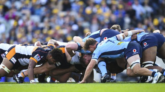 New rules and a crackdown on time-wasting and scrum resets aim to make the new Super Rugby competitions in Australia and New Zealand faster and more entertaining. Picture: AAP