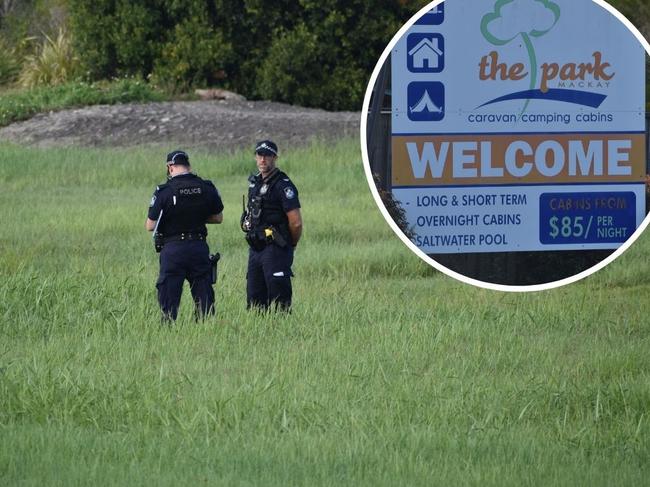 A Mackay man has been charged with murder after he allegedly stabbed and killed another man in a caravan park overnight.Â Picture: Matthew Forrest