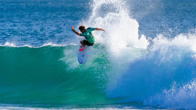 Hiroto Ohara of Japan surfs in Heat 1 of the Round of 64 at the Boost Mobile Gold Coast Pro on Wednesday. (Photo: Andrew Shield/World Surf League)