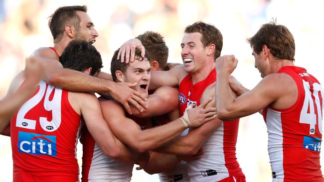 The Swans scorched home against Geelong, when the Cats couldn’t get their hands on the ball. Pic: Getty Images