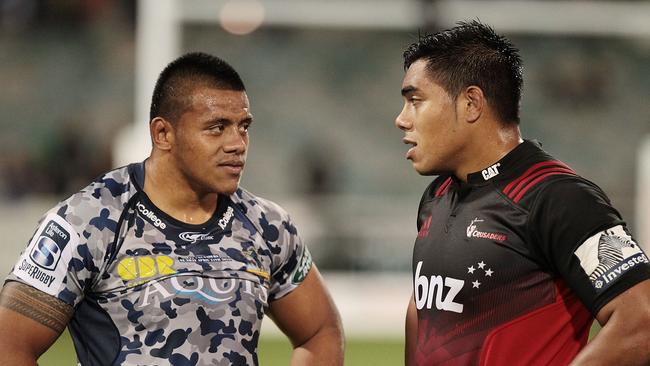 Allan Alaalatoa of the Brumbies and Mike Alaalatoa of the Crusaders won’t face each other when the Wallabies meet the Barbarians.