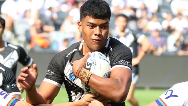 HeamasiMakasiniPicture: Warren Gannon Photography. NSWRL Junior Reps grand final, Harold Matthews Cup. Western Suburbs Magpies vs New Zealand Warriors at CommBank Stadium, 27 April 2024.