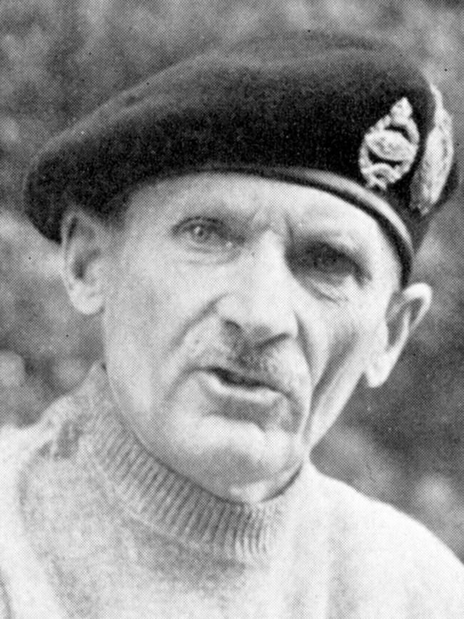 British military leader Field Marshal Lord Bernard Montgomery.