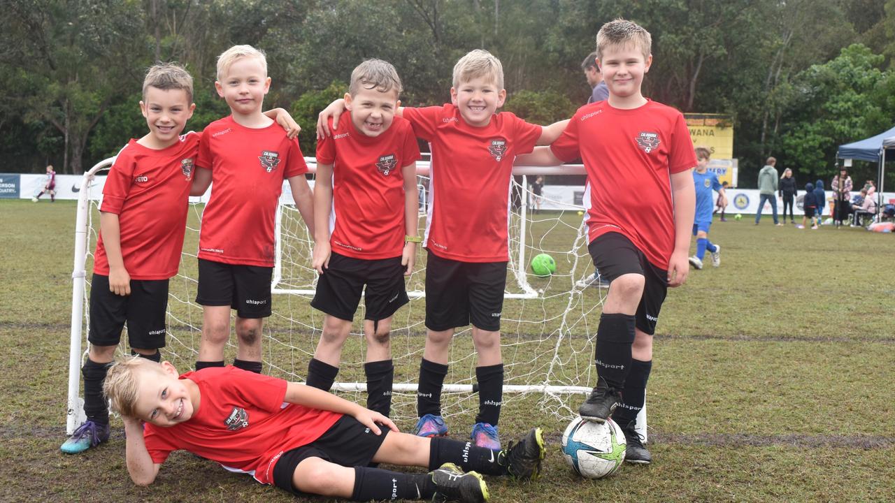 Caloundra FC under 7s at the Morey Tonen Carnival at Kawana on August 13, 2022. Picture: Eddie Franklin.