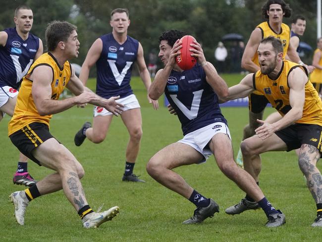 VAFA Big V game against Perth Football League. Men’s game. Victorian player Marcus Stavrou.. Picture: Valeriu Campan