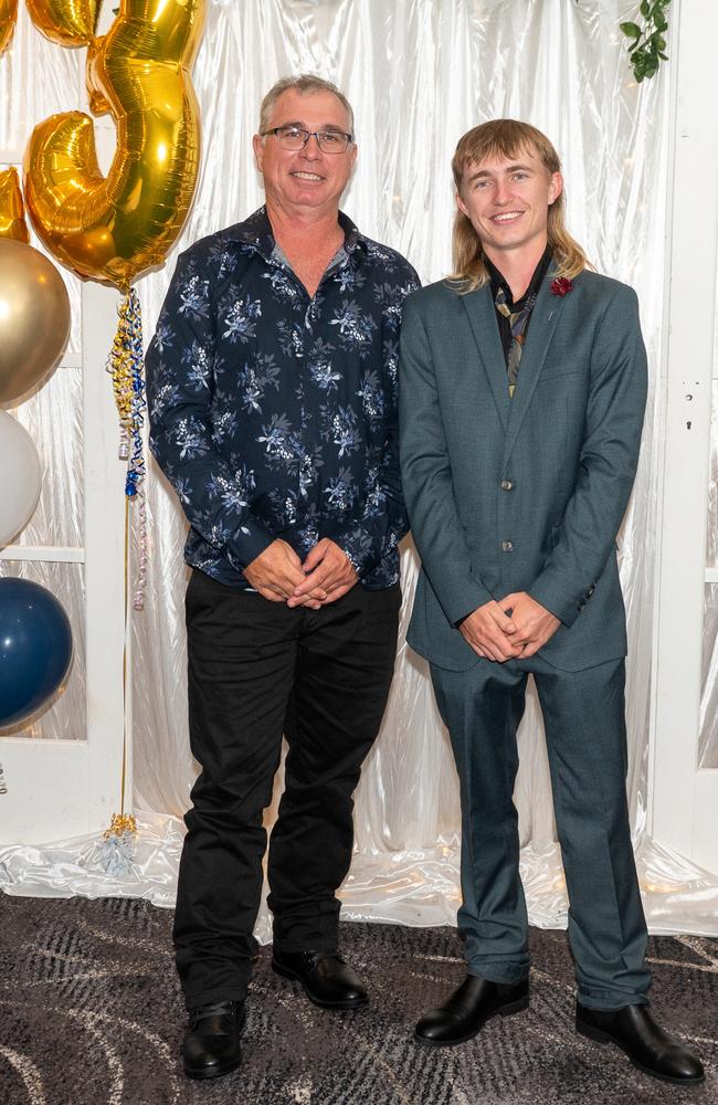 Iain Kinnear and Hayden Kinnear at Calen District College Graduation dinner, Friday 17 November 2023 Picture: Michaela Harlow