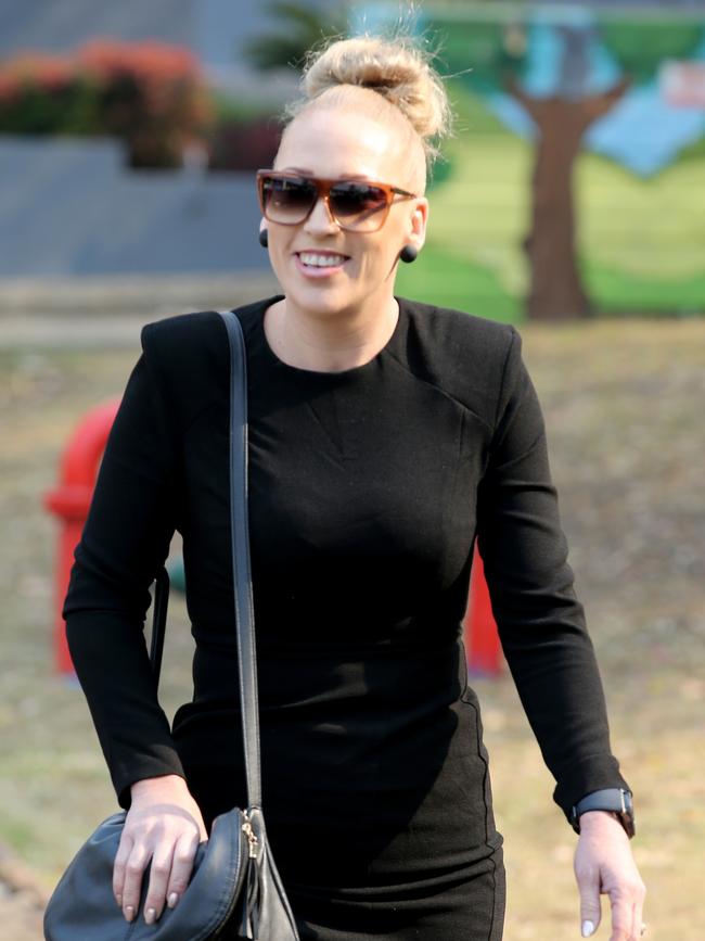 Former senior Corrections Officer Amy Connors arrives at Port Macquarie Court. Picture: Nathan Edwards