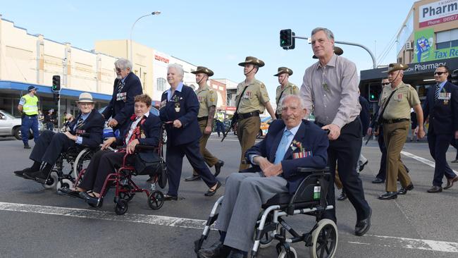 The parade made its way from Mascot Library to Mascot Memorial Park. Picture: Simon Bullard