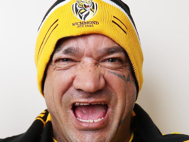 HOLD FOR HERALD SUN PIC DESK----Richmond AFL star Dustin Martin's father Shane Martin getting ready to see Tigers play.   Picture: Alex Coppel.