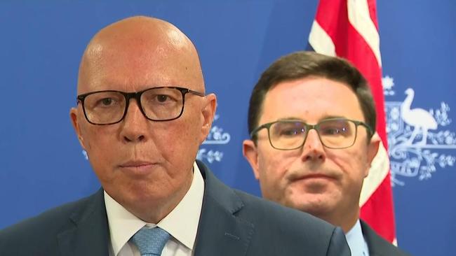 Opposition Leader Peter Dutton and Nationals leader David Littleproud.