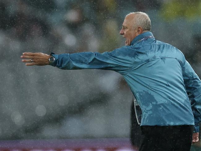 Socceroos coach Graham Arnold is grateful for a friendly ahead of the World Cup playoffs. Picture: Cameron Spencer/Getty Images