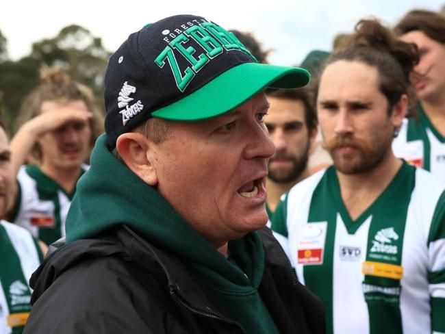 Forest Hill coach Martin Stillman in the Eastern Football League (EFL). Picture: Davis Harrigan