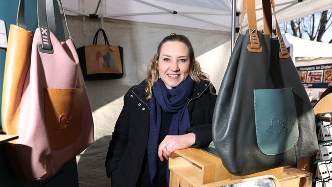 Owner of stall Pili Pala Pieces, Helen Mansbridge. Picture: Zak Simmonds