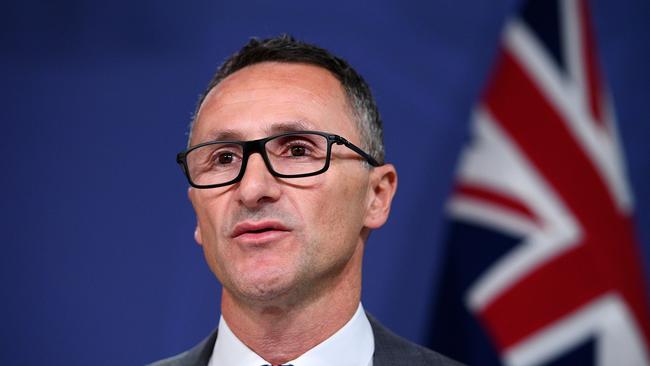 Greens Leader Senator Richard Di Natale leaves the whole mess with former PM Tony Abbott. Picture: AAP