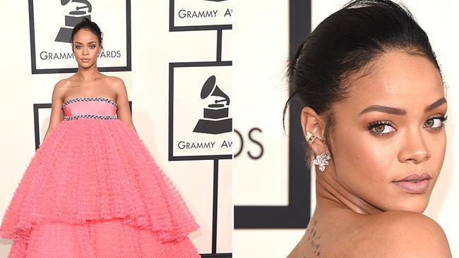 Rihanna pink store dress grammy 2015