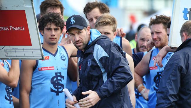 Sturt coach Martin Mattner can tell his players they have the double chance in the finals. Picture: Dean Martin/AAP