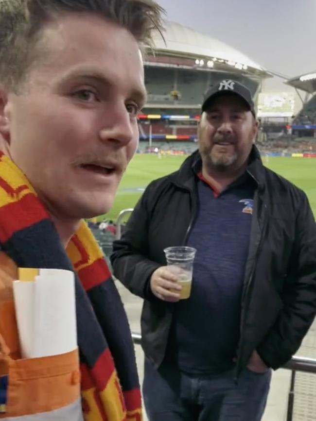 At an Adelaide Crows game: