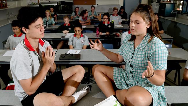 Stressed-out Henley High students have started meditating before exams to reduce anxiety. Photo: Sam Wundke