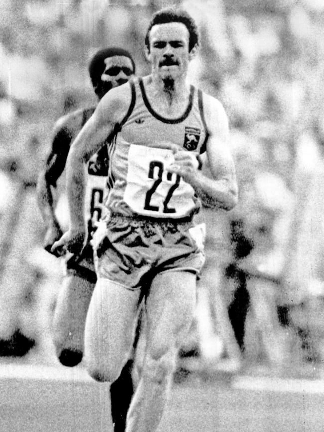 Australian athlete Rick Mitchell competing at the 1980 Olympics.