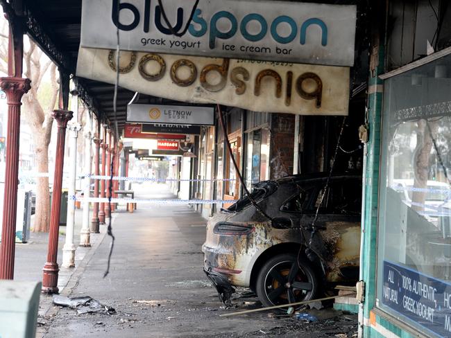 The shop was attacked about 1am Monday. Picture: Andrew Henshaw