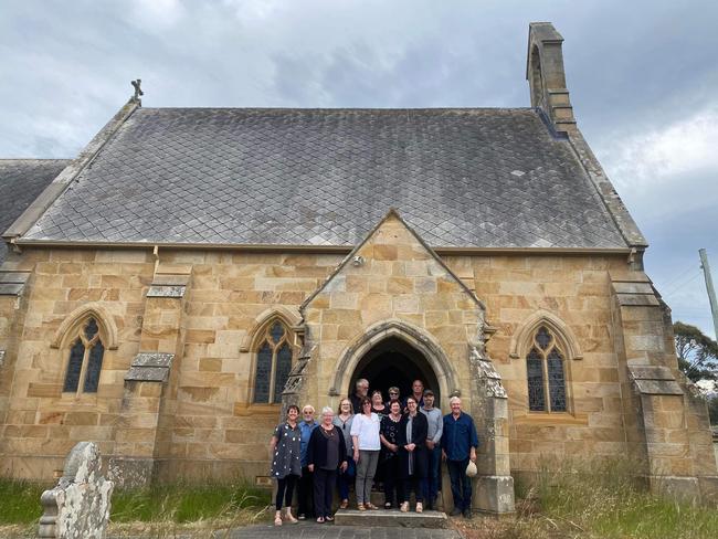 Friends of the Buckland Church members outside the building they will buy from the Anglican Church. Picture: Supplied