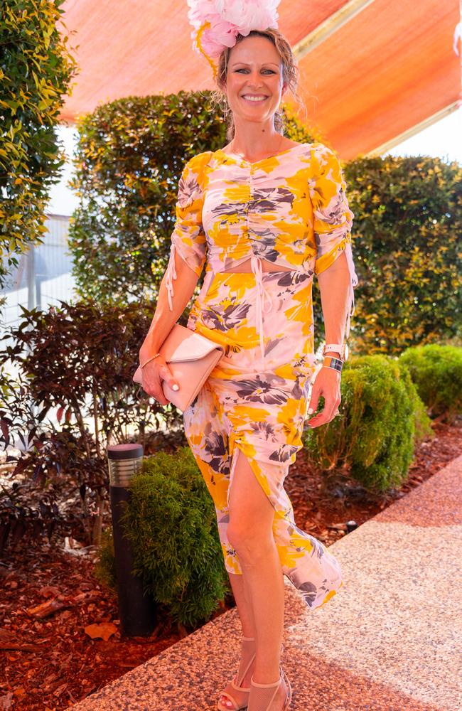 Carrie Doyle at the 2023 Darwin Cup Carnival Ladies Day. Picture: Pema Tamang Pakhrin