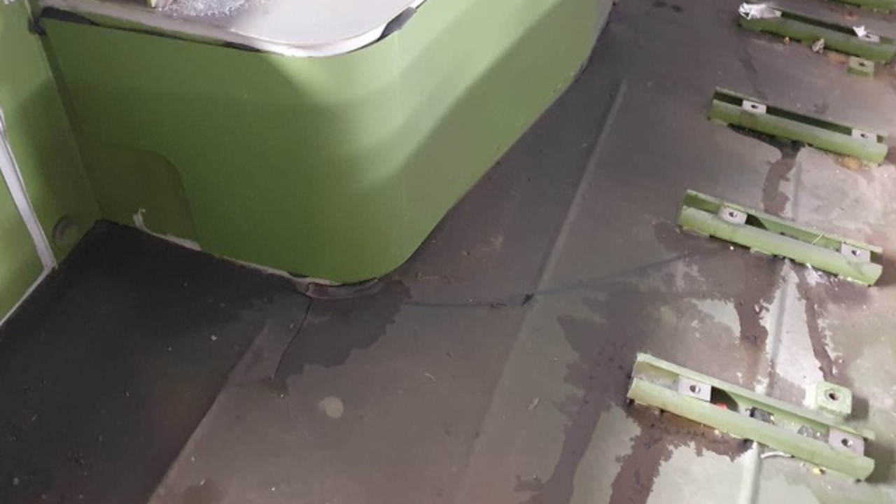 Cracks on the inner west light rail trams. Picture: Supplied