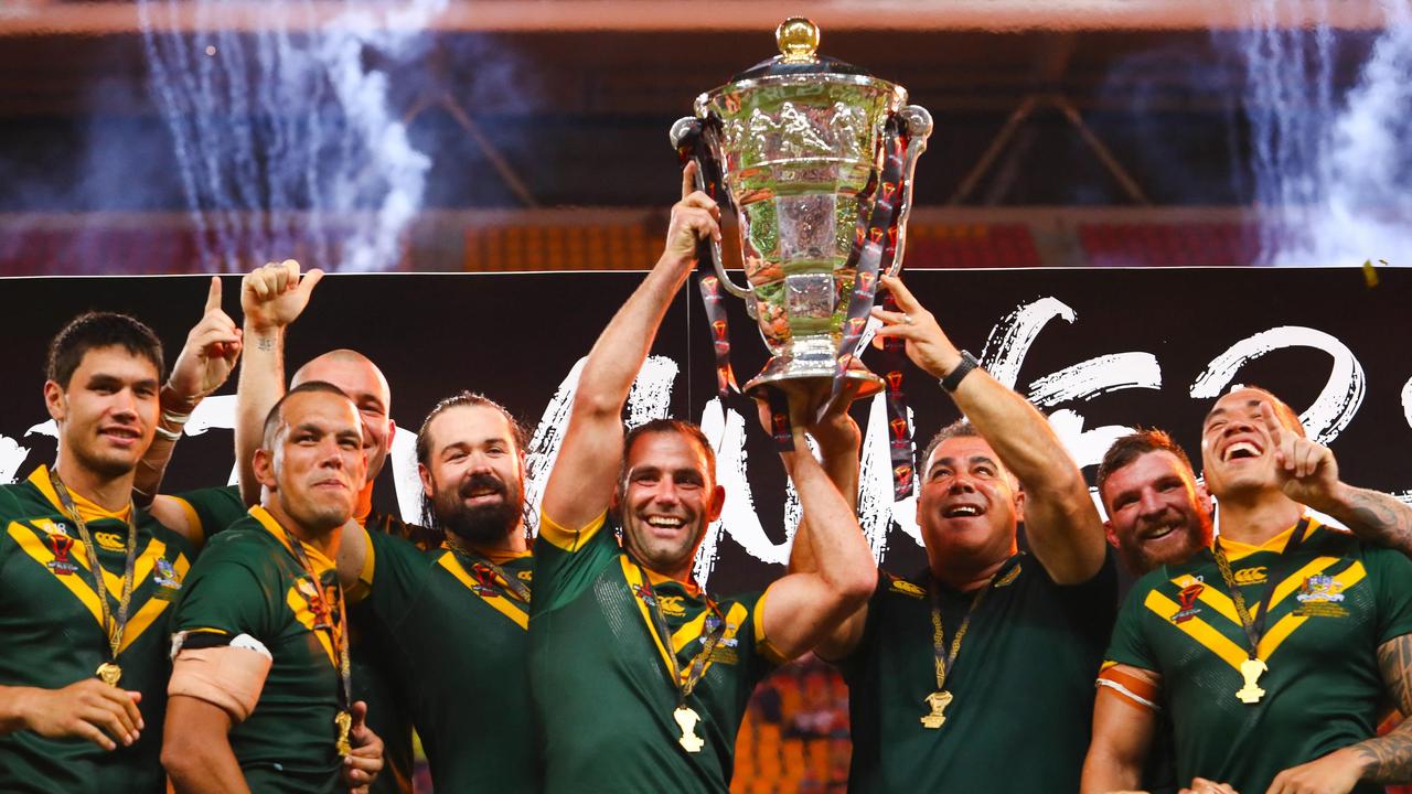 The Rugby League World Cup has officially been postponed until 2022. (Photo by Patrick HAMILTON / AFP)