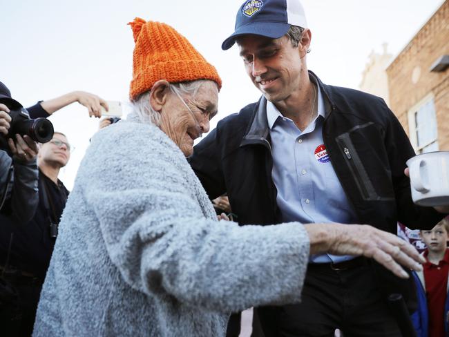 US Senate candidate Beto O'Rourke arrives to cast his vote in Texas. Picture: Getty Images/AFP