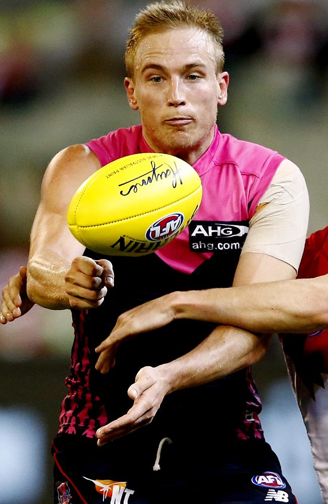 Melbourne midfielder Bernie Vince. Picture: Wayne Ludbey