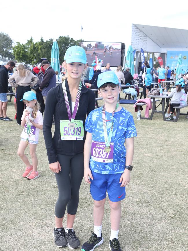 Gold Coast Marathon 2023 Grace Nash and William Nash 1 July 2023 Southport Picture by Richard Gosling