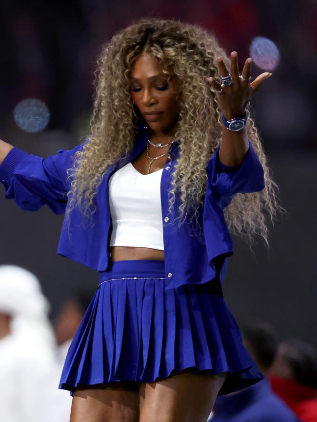 And Williams turned back-up dancer for the day. Picture: Getty