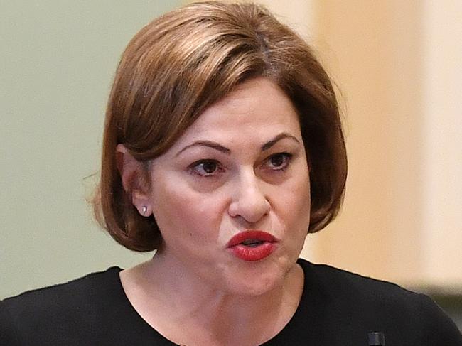 Jackie Trad speaking in Parliament this morning. Picture: AAP Image/Dan Peled