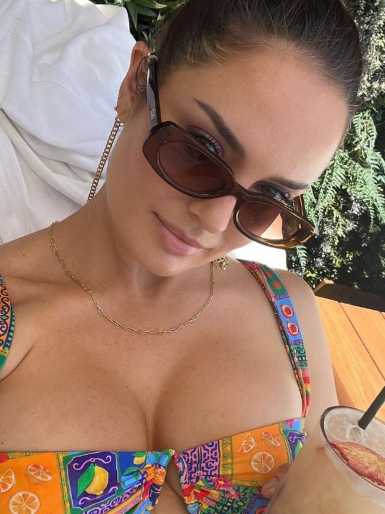 The influencer had been visiting family in Canada before returning to her home in Batemans Bay.