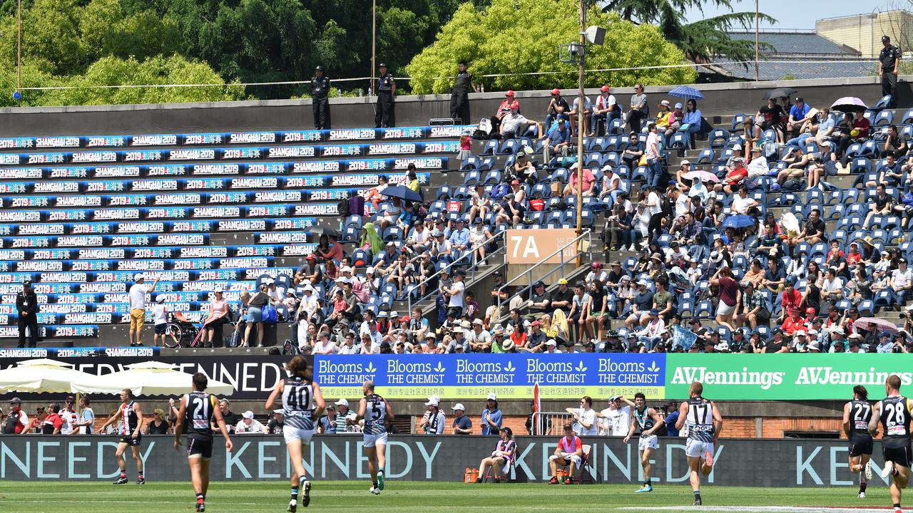 The crowd watch on in China. Picture: AAP Image/David Mariuz