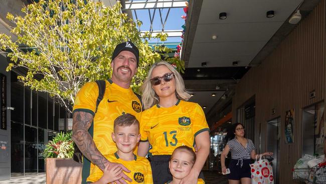 Fans ahead of the World Cup Matilda's v Sweden match at Suncorp Stadium. Photo - Stephen Archer