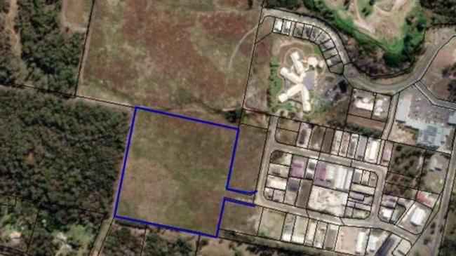 An aerial view of Lot 19 Burgess Drive at Shearwater, which is set to be turned into a subdivision. Picture: Supplied