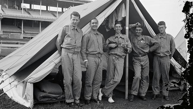 About 15,000 servicemen were stationed in Ballarat in 1942 and 1943, increasing the town’s population by more than a third. Picture: Charles Edward Boyles, State Library of Victoria