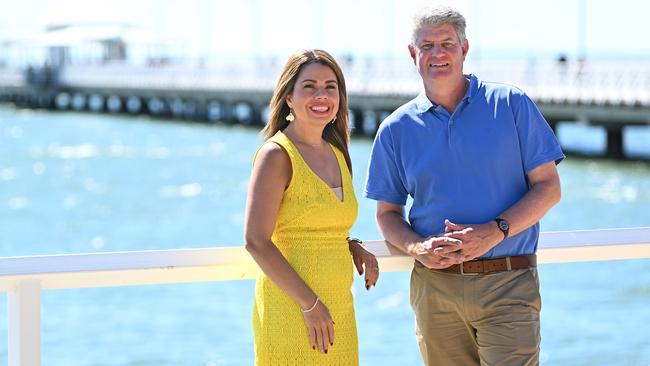 Patricia O'Callaghan with then Tourism Minister Stirling Hinchliffe. Picture: Lyndon Mechielsen