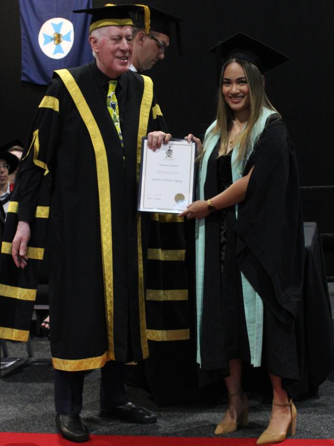 Chutinun Chantho graduated with a Bachelor of Medical Imaging at the CQUniversity graduation ceremony in Bundaberg on December 14, 2023.