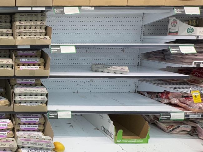 Purchase limits are in place at some supermarkets amid an ongoing egg shortage.