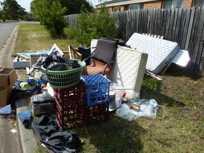 A landlord has been fined after dumping a messy tenant’s possessions on the nature strip. 