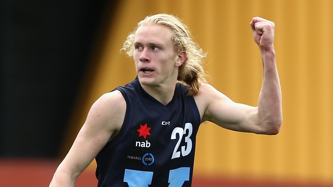 AFL Rising Star winner Jaidyn Stephenson, picture here playing for Vic Metro U18s, has had a whirlwind 12 months.