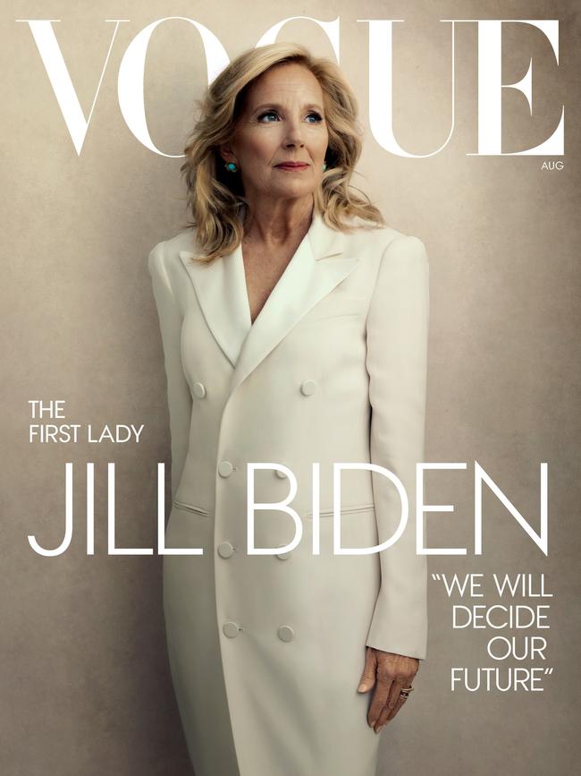 The latest issue of Vogue, with Jill Biden on the cover.