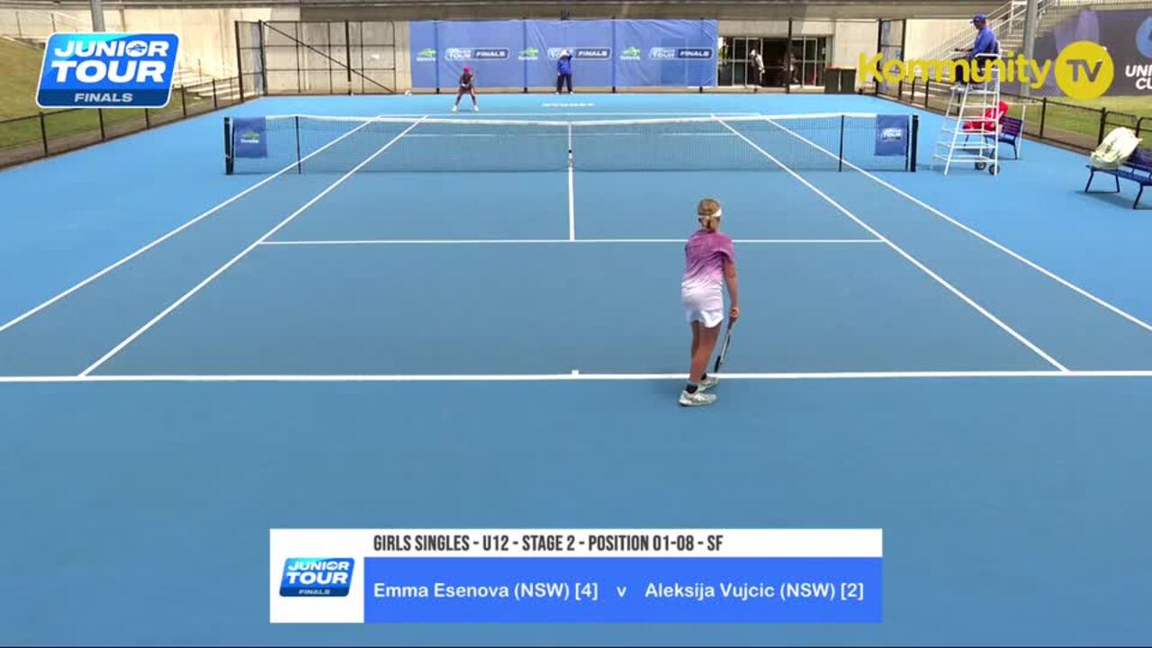 Replay: Emma Esenova v Aleksija Vujcic (Under-12 Girls Singles SF) – 2024 Tennis Australia Junior Tour Masters U12, U14 Day 6