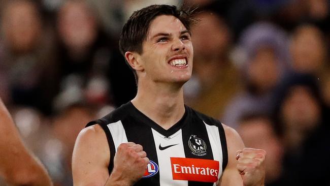 Pies forward Ollie Henry was one of a number Collingwood youngsters to light up the MCG. Picture: AFL Photos/Getty Images