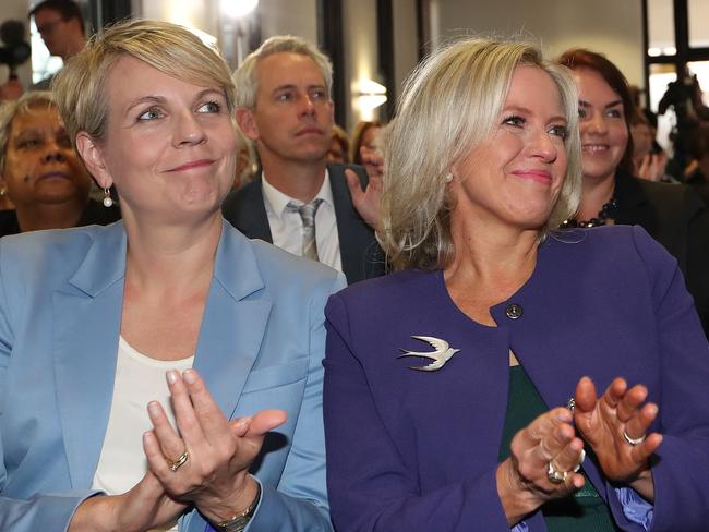 Chloe Shorten was seated with Deputy Leader of the Opposition, Tanya Plibersek. Picture: Kym Smith