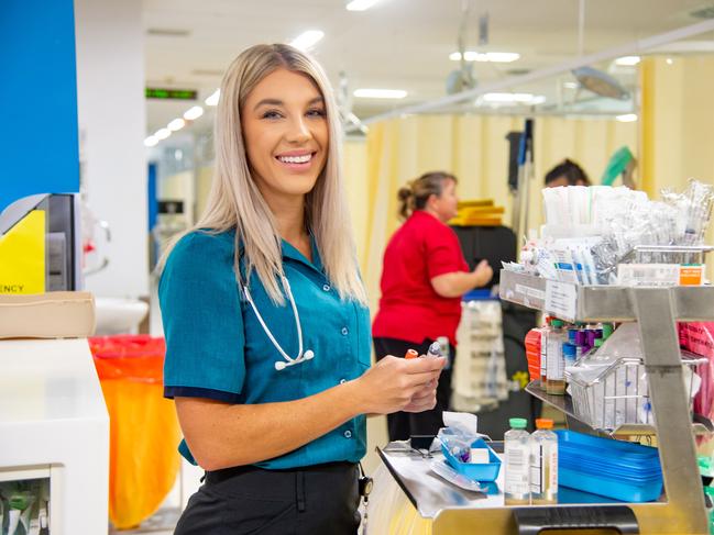 Mackay Base Hospital nurse Alycia Blank. Picture: Daryl Wright